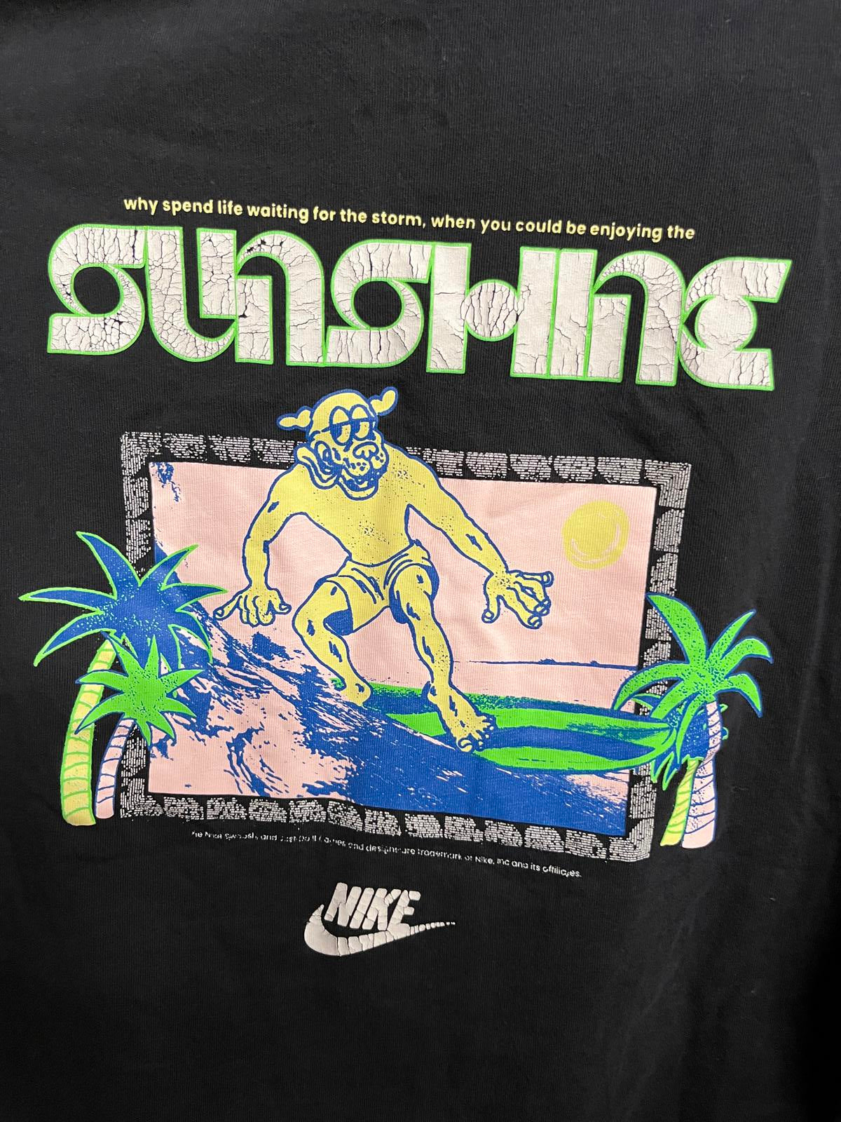Nike Surfing T-shirt Sunshine Surfing Dog Tee Beach Party