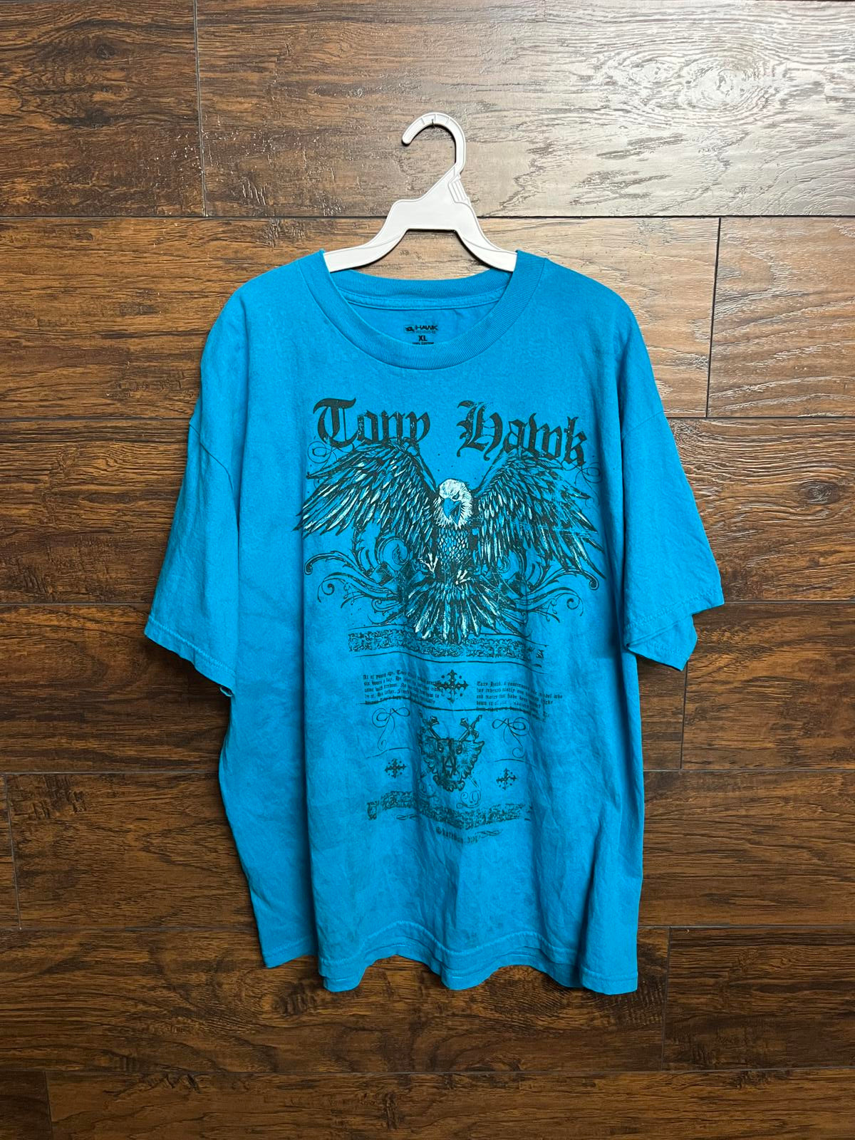 Y2K Tony Hawk Skate Tee - Screeching Hawk T-shirt - XL