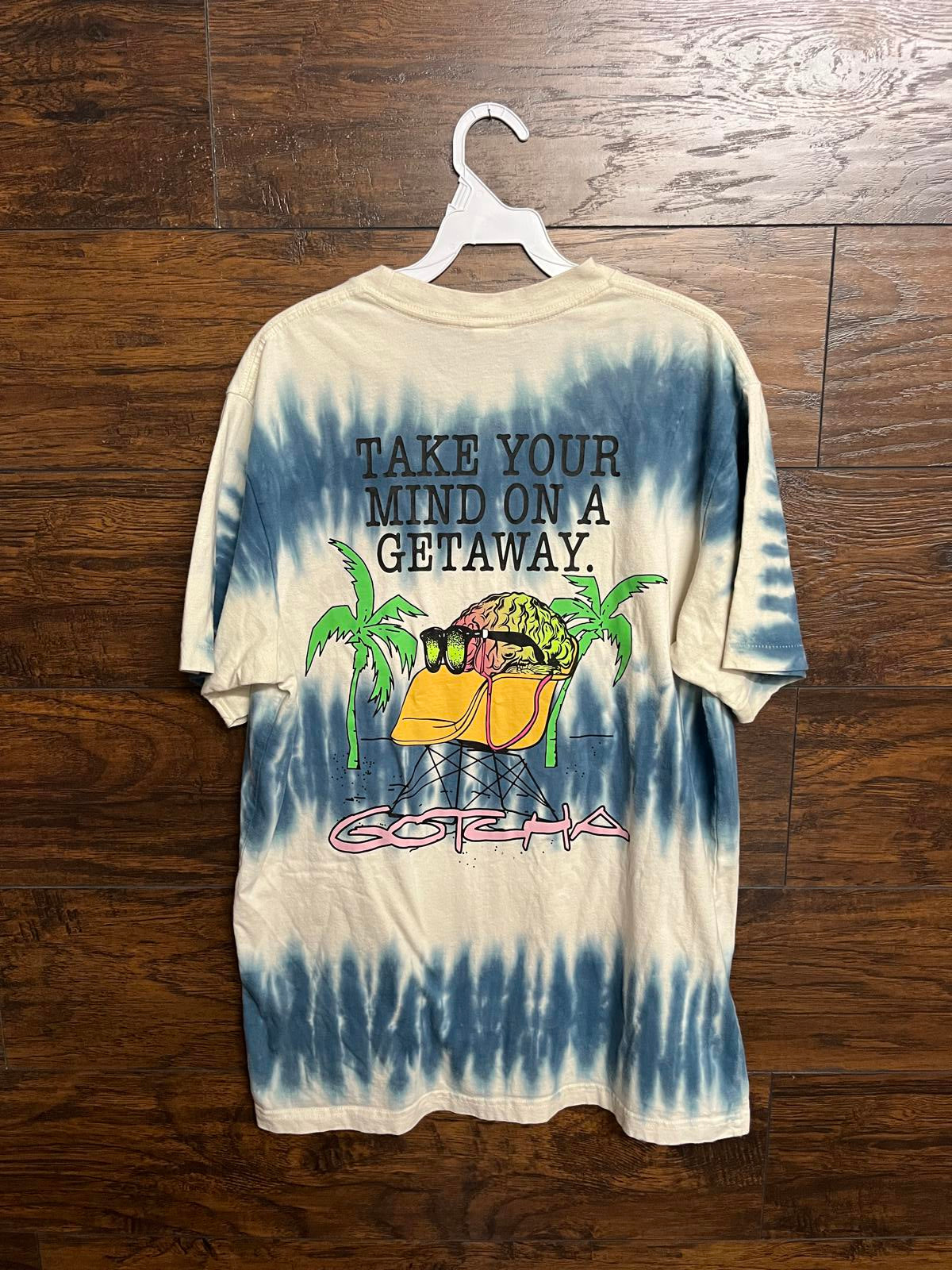 Y2K Gotcha Surf T-shirt Take Your Mind on a Getaway Tee - M