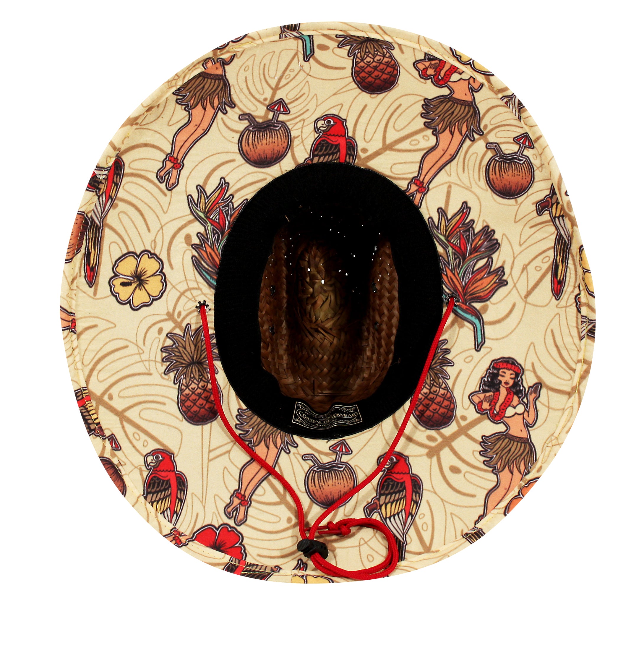 Mens Straw Lifeguard Hat - Underbrim Designs