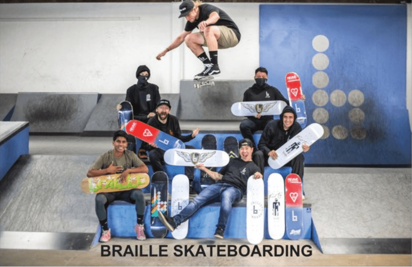 ENTIRE BRAILLE TEAM SKATE WAR! 