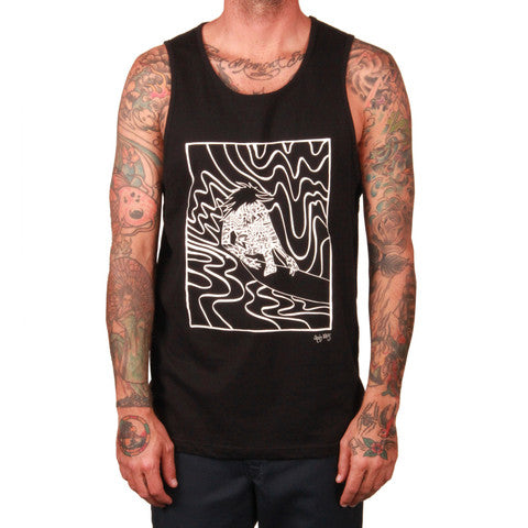 Captain Fin Co Squiggler Andy Davis Tank Black Tank Top