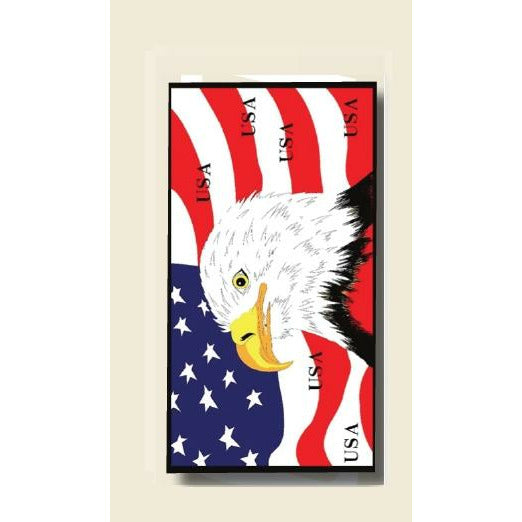 Wet Bald Eagle Beach Towel 30 x 60 inch
