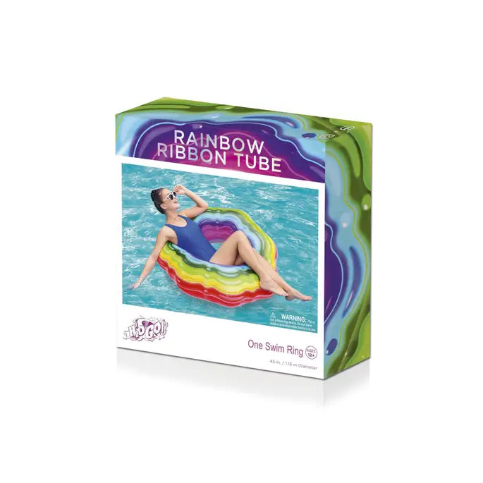Bestway Rainbow Ribbon Pool Tube - 45 inch Pool FLoat