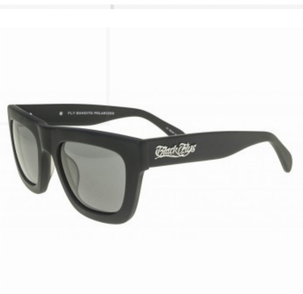 Black Flys Fly Bandito Shiny Black / Smoke Polarized Sunglasses