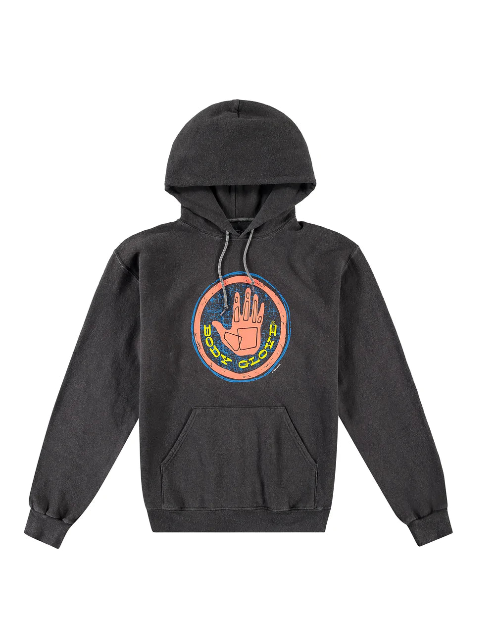 Body Glove Mens Hoodie 80s Pullover Hand Print Logo