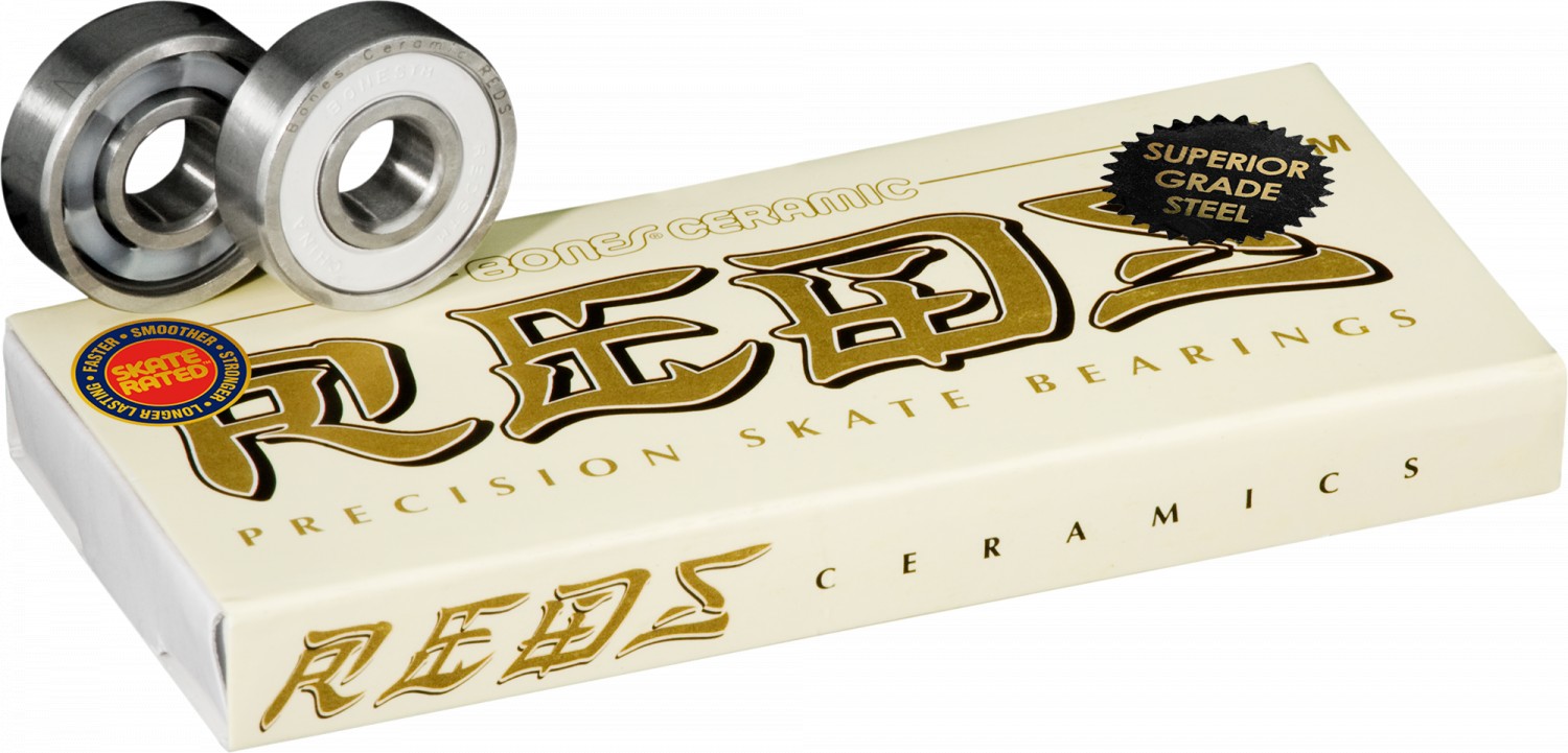 Bones Ceramic Super Reds Skateboard Bearings 8 Pack