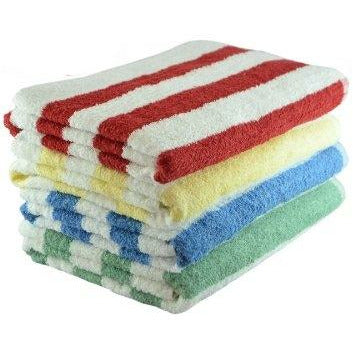 COLOURED STRIPE TERRYCLOTH TOWEL - Multicolored