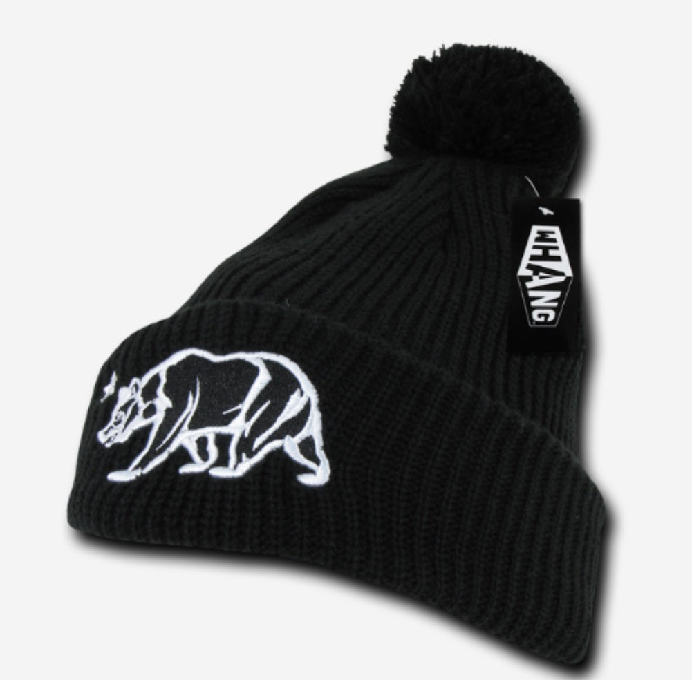 Whang Pom Pom Cali Bear Beanies
