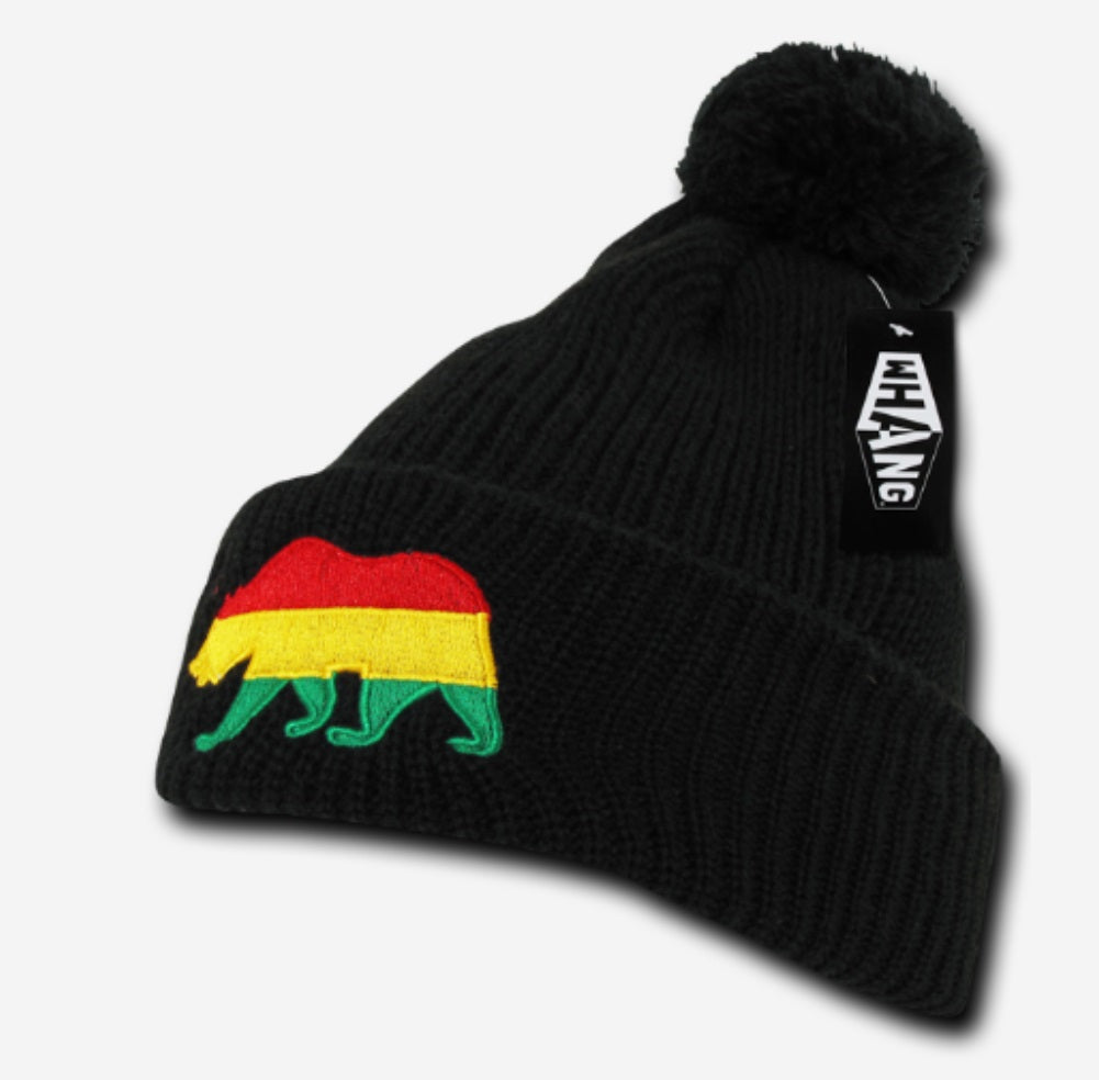 Whang Pom Pom Cali Bear Beanies