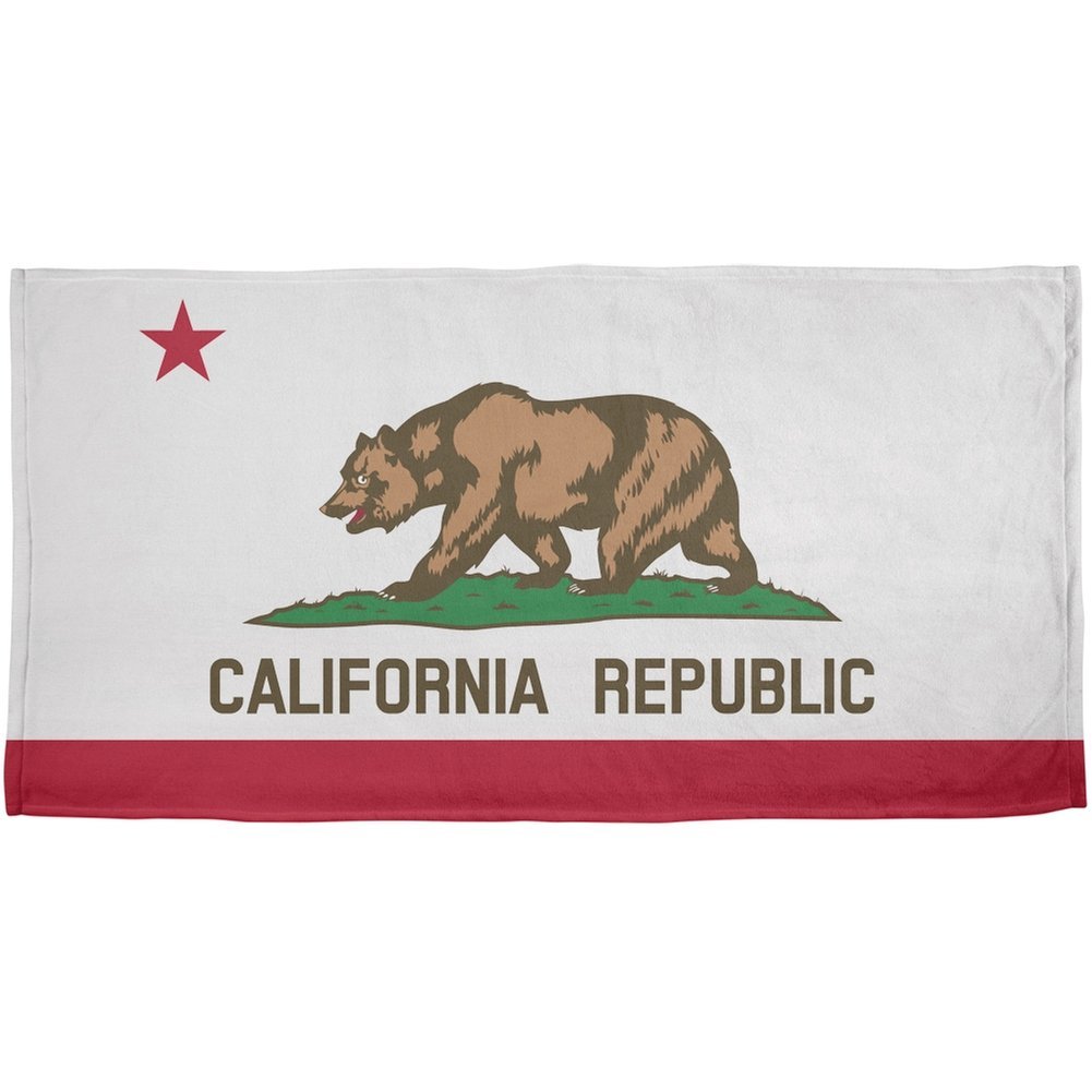 California Inc California Flag Beach Towel 30"x60" & 40"x70"