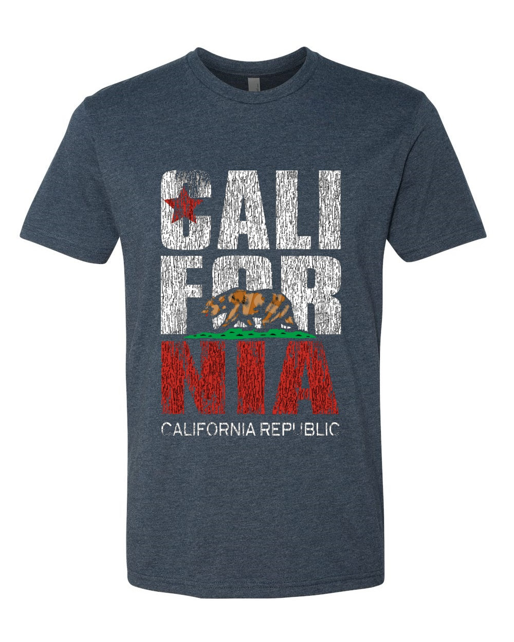 California Inc California Flag Bear Black T-shirt Vintage