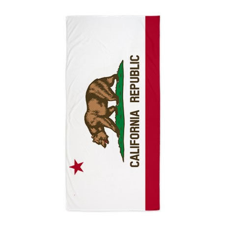 California Inc California Flag Beach Towel 30"x60" & 40"x70"