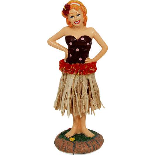 Wet Car Dashboard Hula Girl - Small / Large