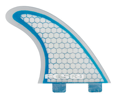 FCS PC-5 Blue/Clear Tri Fin Set