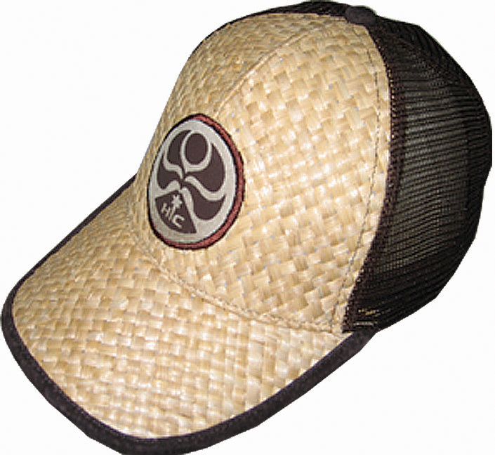 Hawaiian Island Creations Straw Fiji Trucker Brown/ Tan Hat