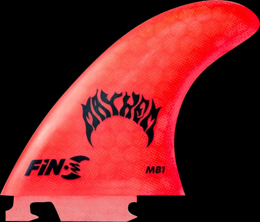 Fin-S Mb-1 Honeycomb Neon Red 3 Fins