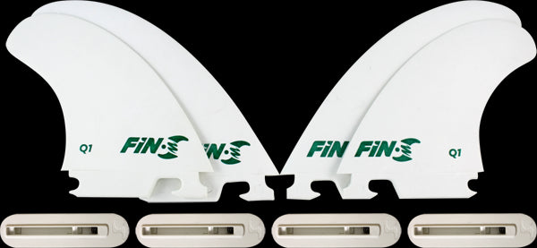 Fin-S Production Set Q-1 Quad White 4 Fins/4 Boxes