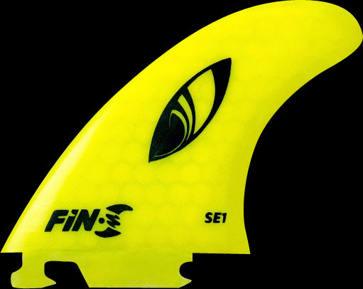 Fin-S Se-1 Honeycomb Neon Yellow 3 Fins