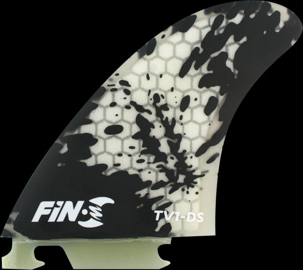 Fin-S Tv-1 Honeycomb Clear/Black 3 Fins