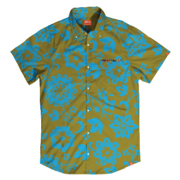 Lost Flowers Gold Hawaiian Shirt