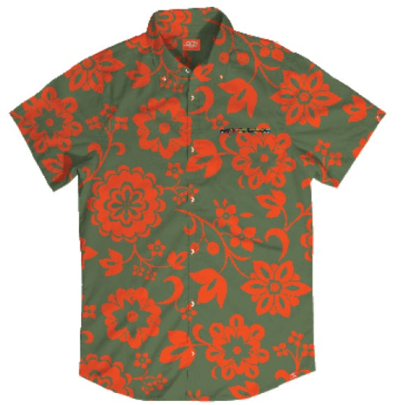 Lost Flowers Olive Hawaiian Shirt