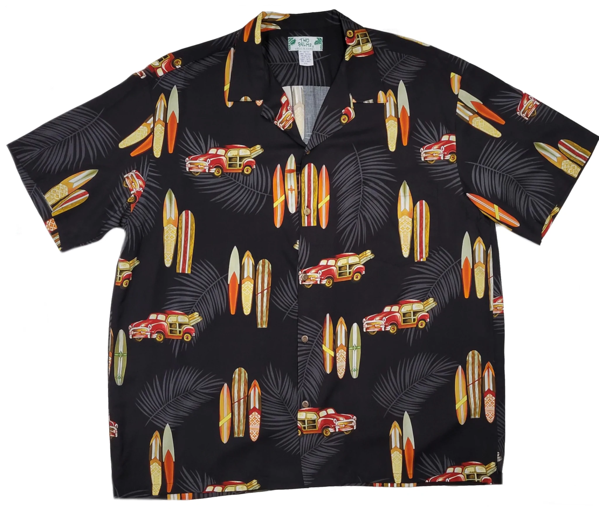 Woody Surfboard Hawaiian Shirt - Rayon Vintage Style Hawaiian Shirts