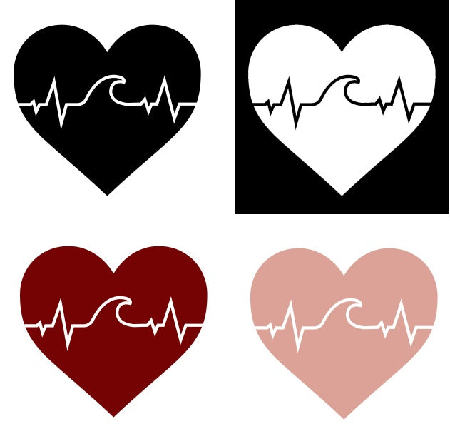 Shred The Love Surfer's Pulse Sticker