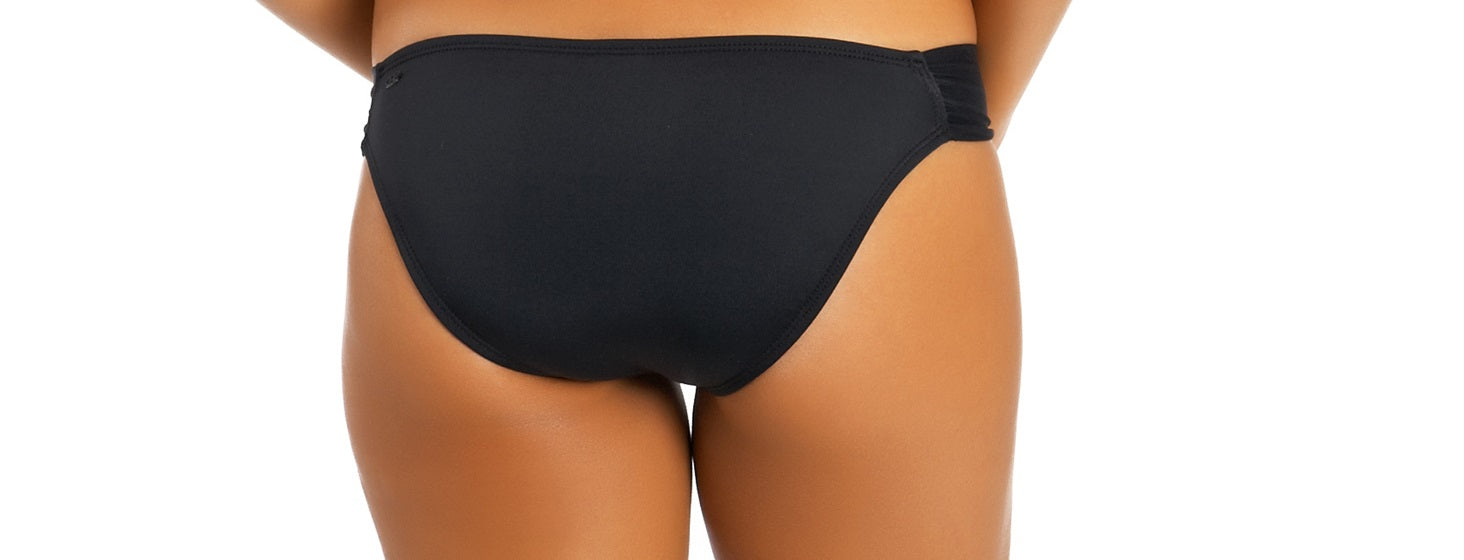 Hurley One & Only Aussie Tab Side Black Bikini Bottom