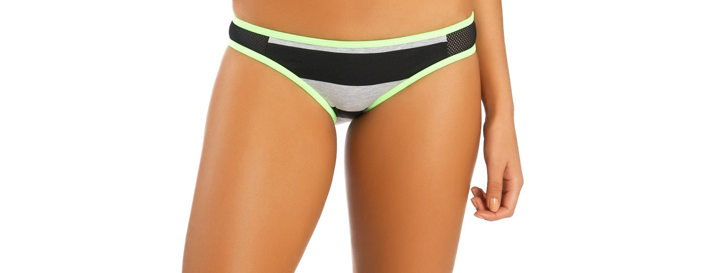 Hurley Tomboy Stripe Hipster Black Bikini Bottom