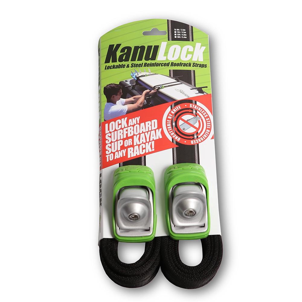 KanuLock Car/Truck Lockable Tie-Down Straps – 8ft, 11ft, 13ft, 18ft Feet Straps
