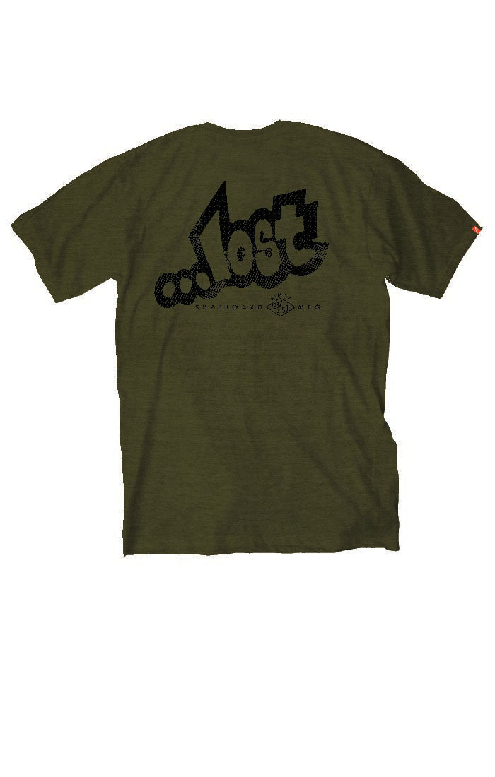 Lost Lam Back Heather Sage Black T-shirt