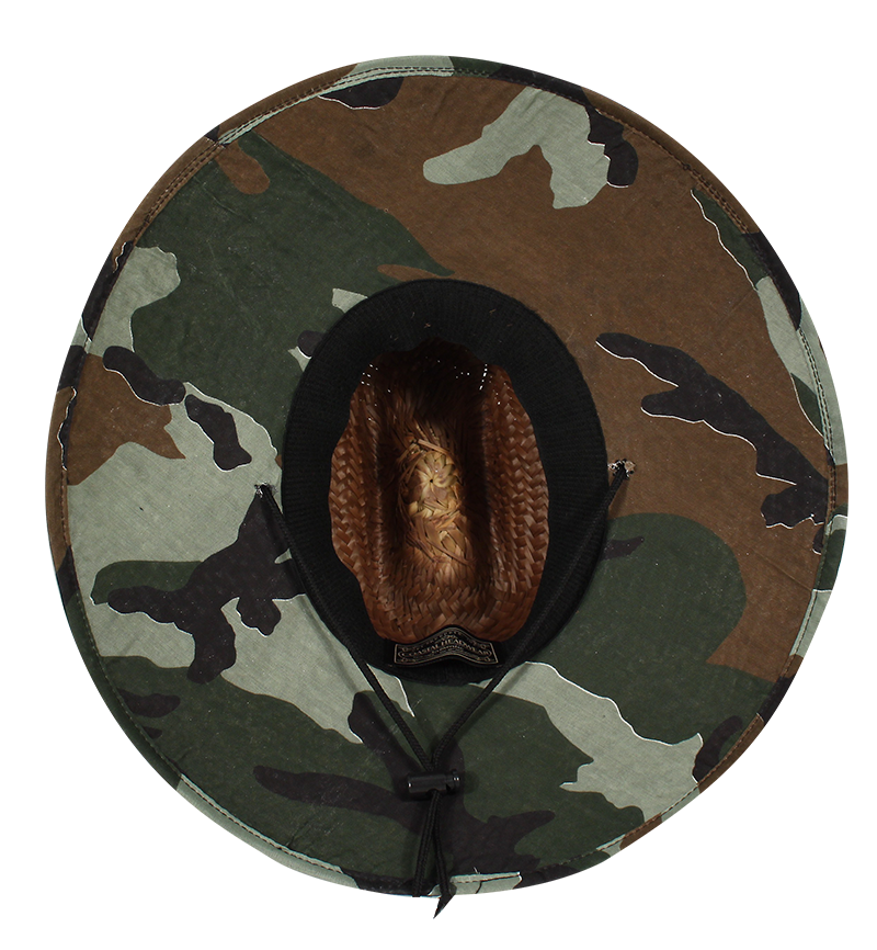 Mens Straw Lifeguard Hat - Underbrim Designs