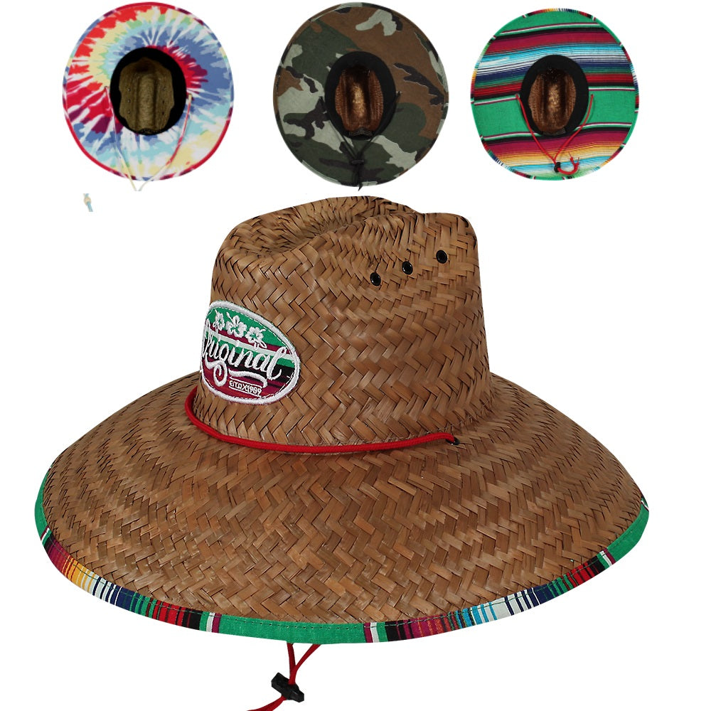 Mens Straw Lifeguard Hat - Underbrim Designs