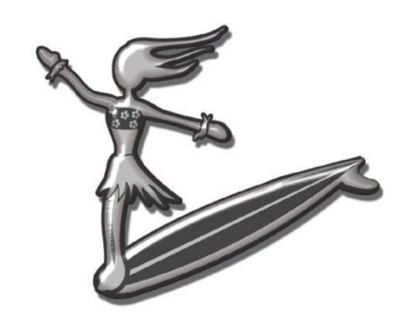 Cutback Decal Surf Car Embelms for Car Bumpers