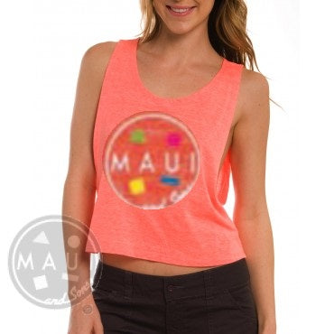 Maui and Sons Ladies Summer Lovin Crop Top Deep Lavender Tank Top