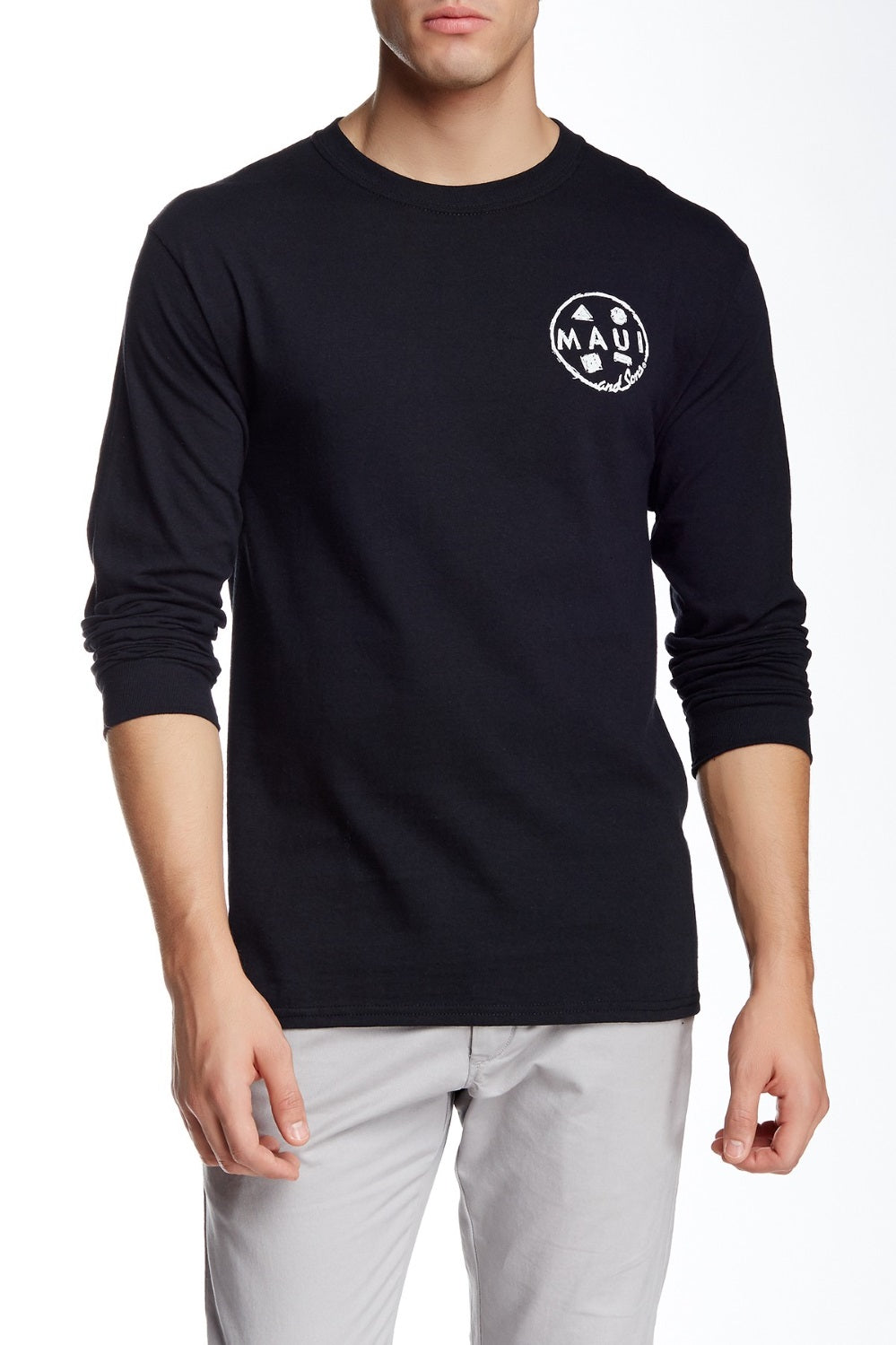 Maui and Sons Shark Logo Long Sleeve T-shirt