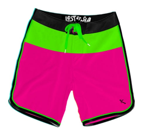 Lost The Grunt Neon Pink Boardshort