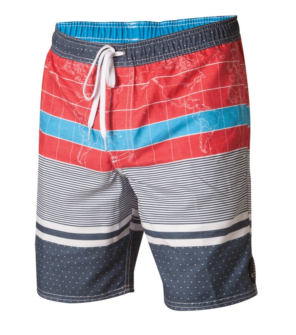 O'Neill Cartographer Red White Blue Boardshort