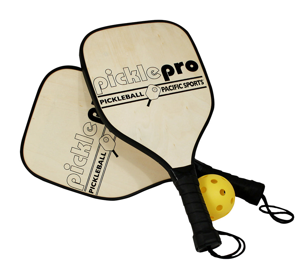 Pacific Sports Pickleball Paddle Set - Two Rackets One Ball