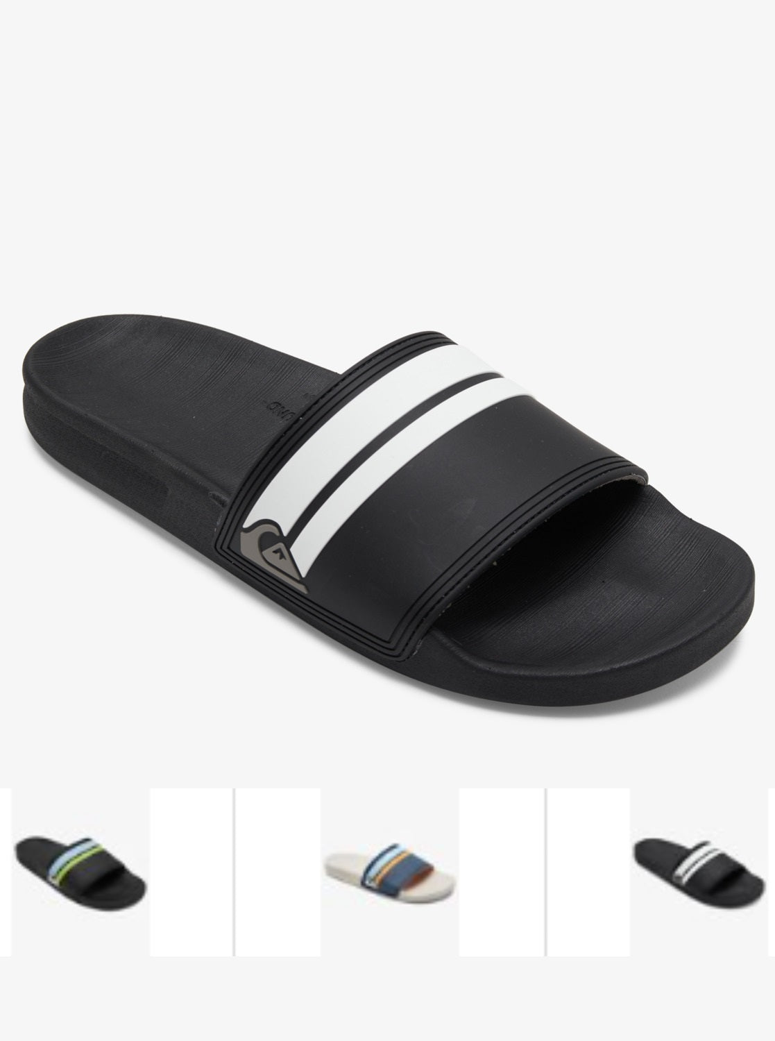 Quiksilver Slides - Mens Rivi Striped Slip-Ons