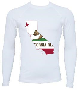 UnSponsored Adult California Long & Short White Rashguard Swim Shirt