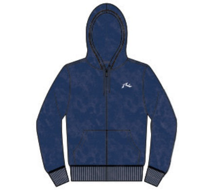 Rusty R. Trip Zip Fleece Navy Hoodie