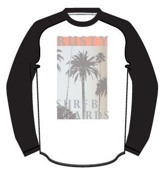 Rusty Palm Cutter Raglan White