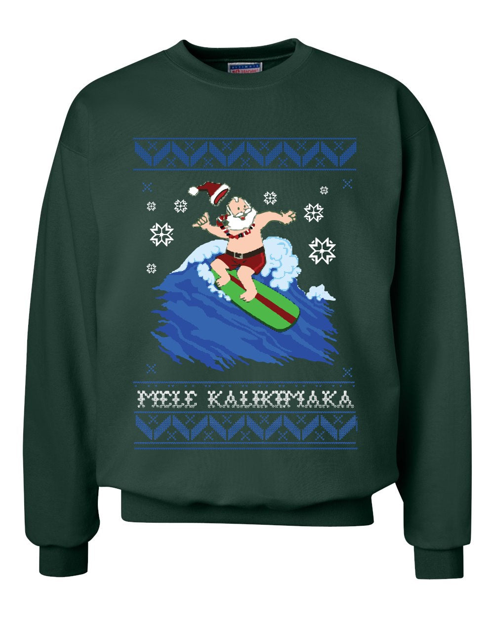 BORD Apparel Santa Mele Kalikimaka Ugly Christmas Sweatshirt