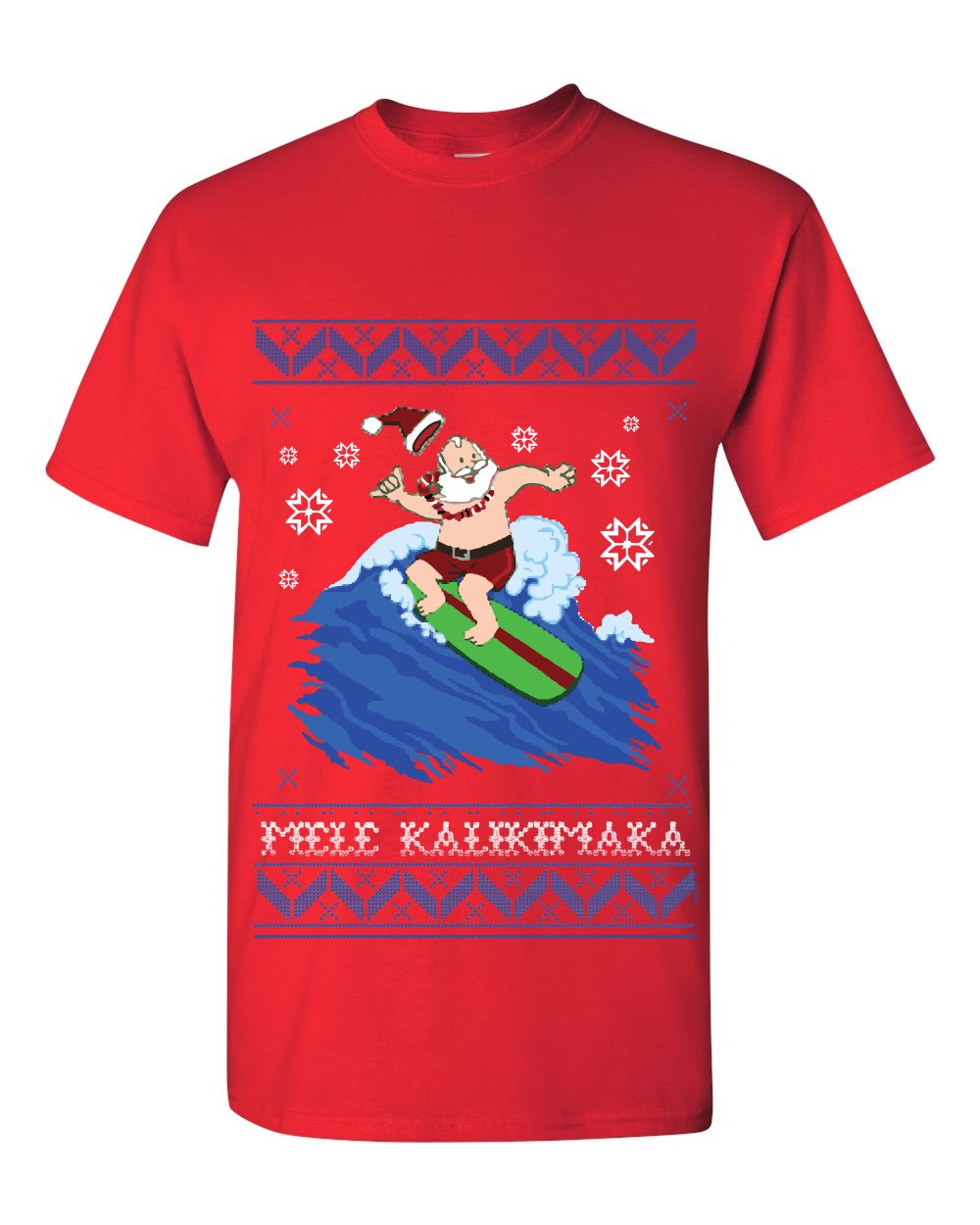 BORD Apparel Santa Mele Kalikimaka Ugly Christmas T-shirt