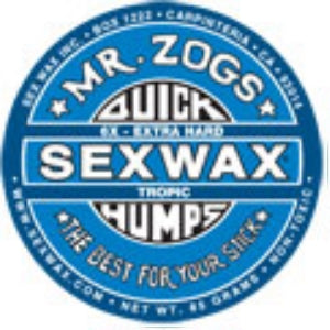 Sex Wax Quick Humps Tropical 6X Blue Extra Hard Surf Wax