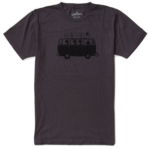 Wellen Surf Trip Charcoal T-Shirt