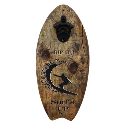 Wet Surfboard Bottle Opener Wall Mount