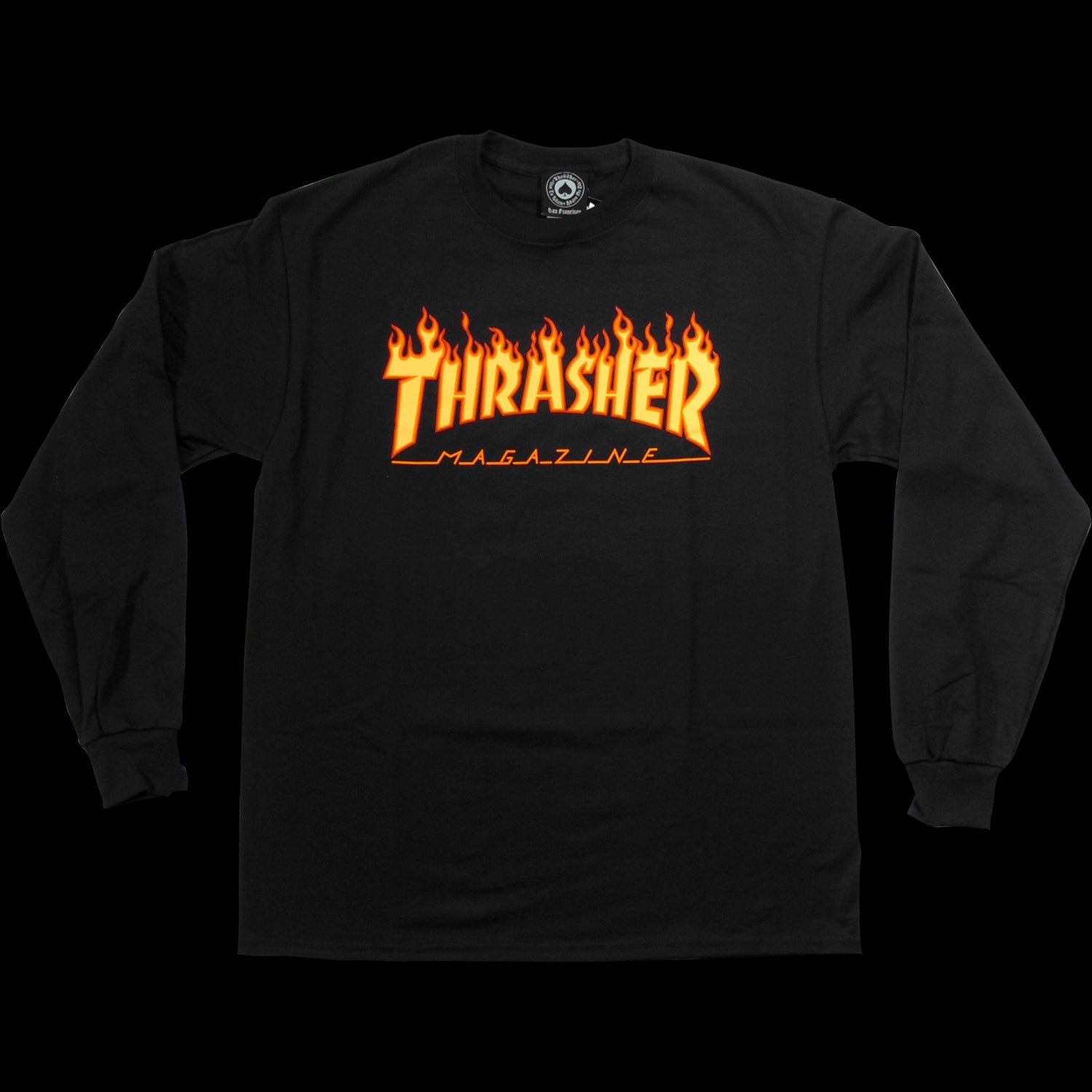Thrasher Flame Logo Black Long Sleeve T-shirt